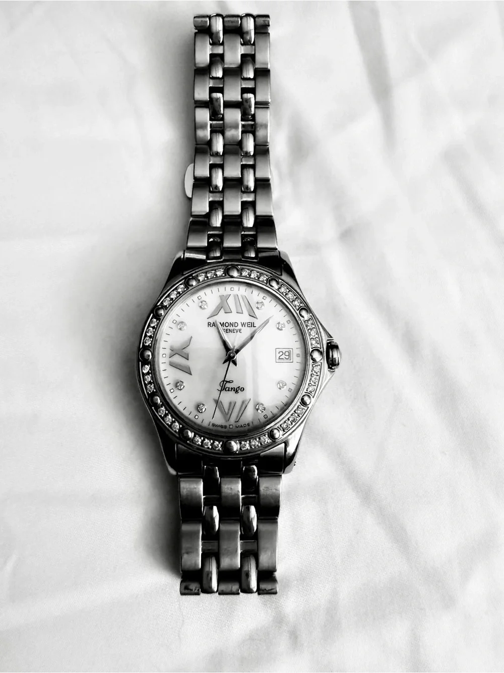 Raymond Weil Tango Women's Silver Stainless Steel Watch with White Dial